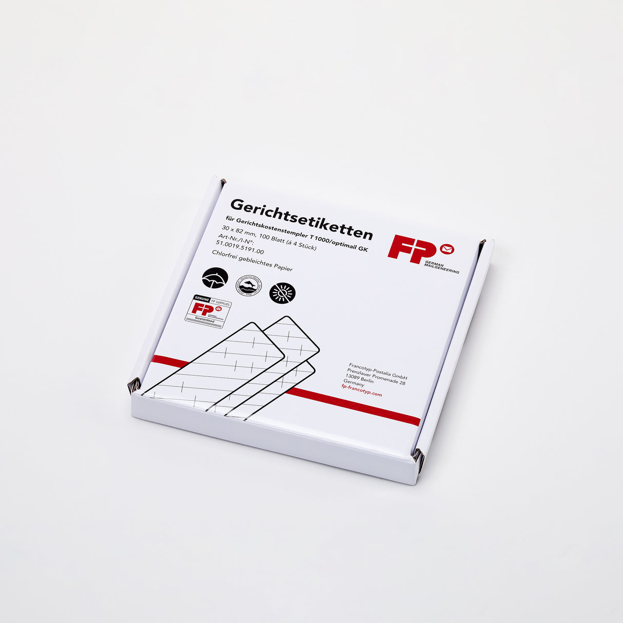 Gerichtsetiketten für T 1000