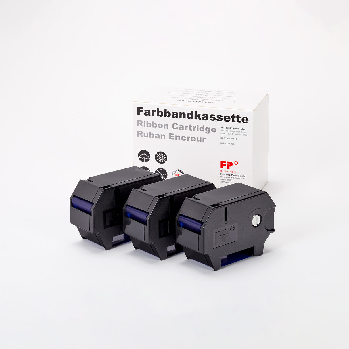 Farbbandkassetten für Gerichtskosten- und Gebührenstempler - blau