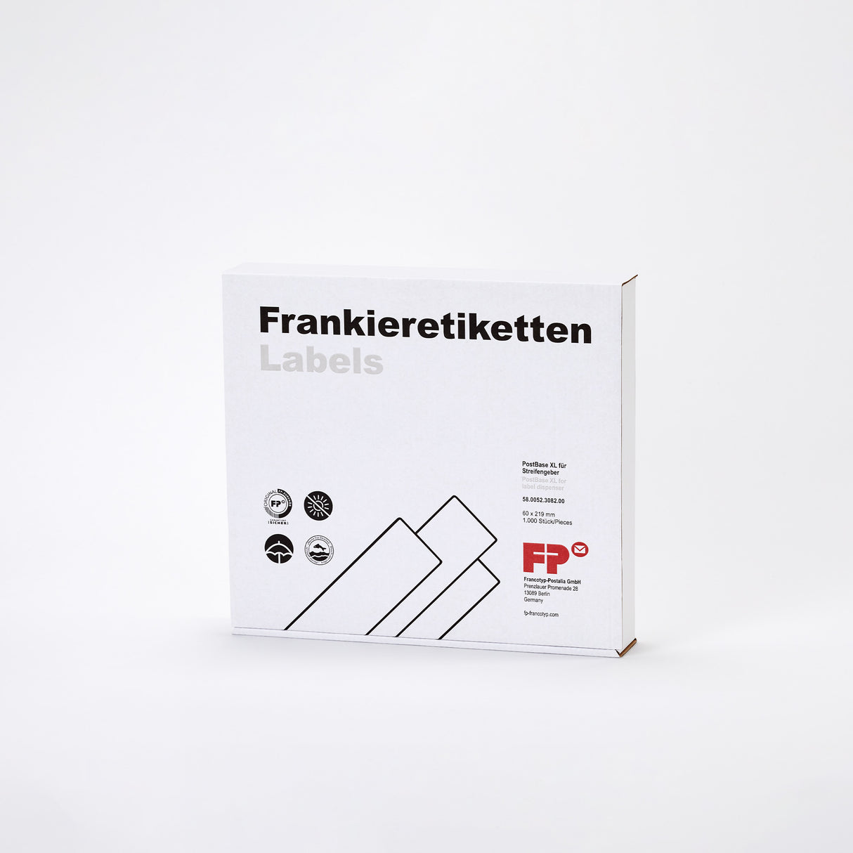 Franking strips XL for PostBase - strip dispenser