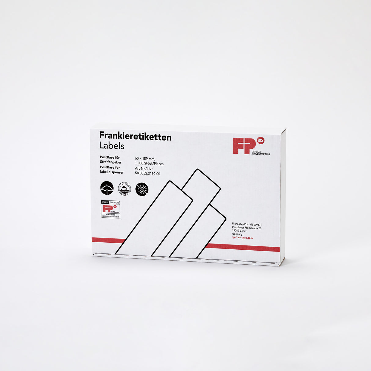 Franking strips for PostBase - strip dispenser